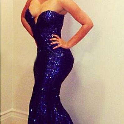 2015 Sparking Prom Dresses Purple Sequined..