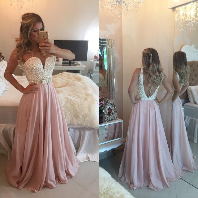 Prom Dress Sweetheart Neckline with Lace Back